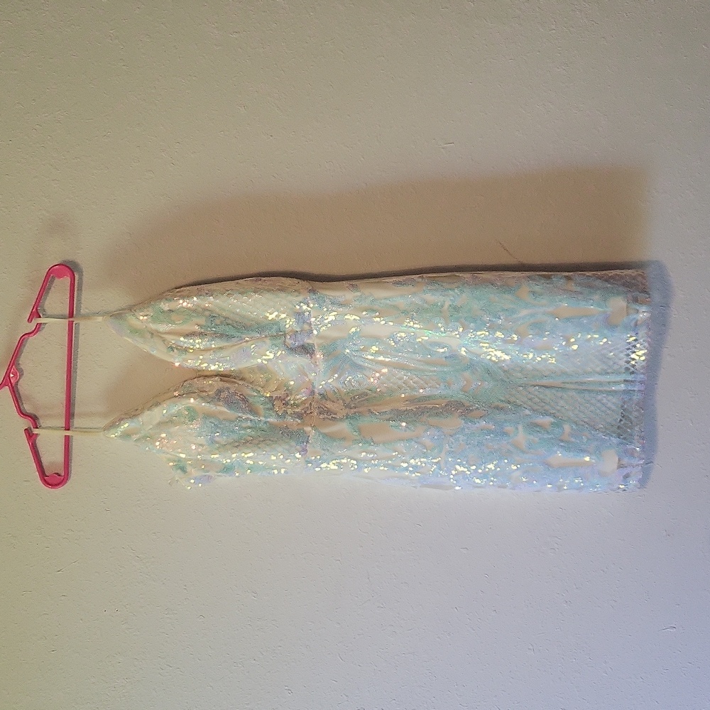 Iridescent sequin dress